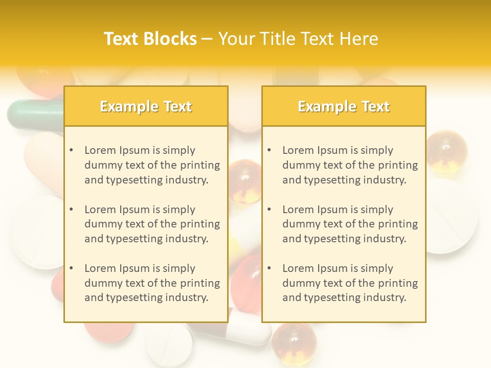 Treatment Narcotic Yellow PowerPoint Template