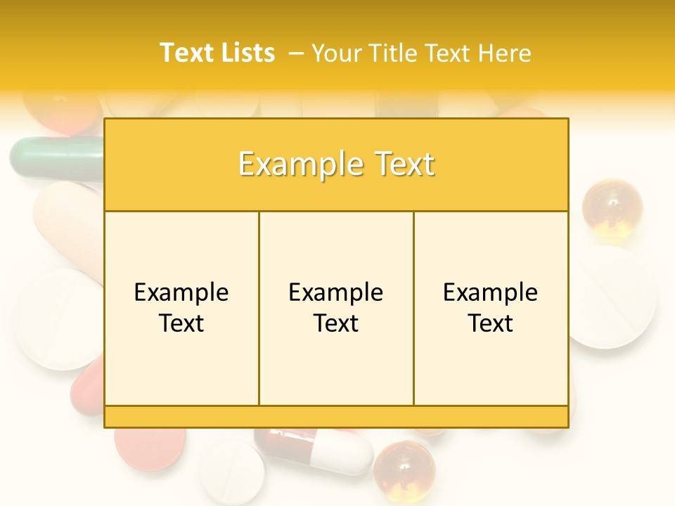 Treatment Narcotic Yellow PowerPoint Template