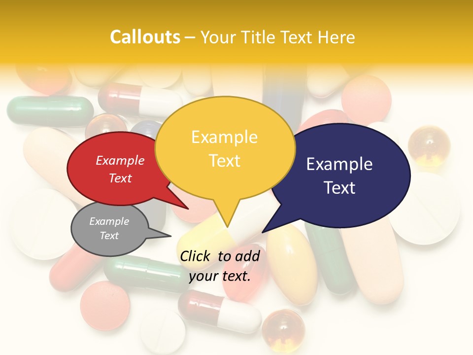 Treatment Narcotic Yellow PowerPoint Template