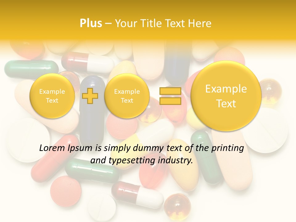 Treatment Narcotic Yellow PowerPoint Template