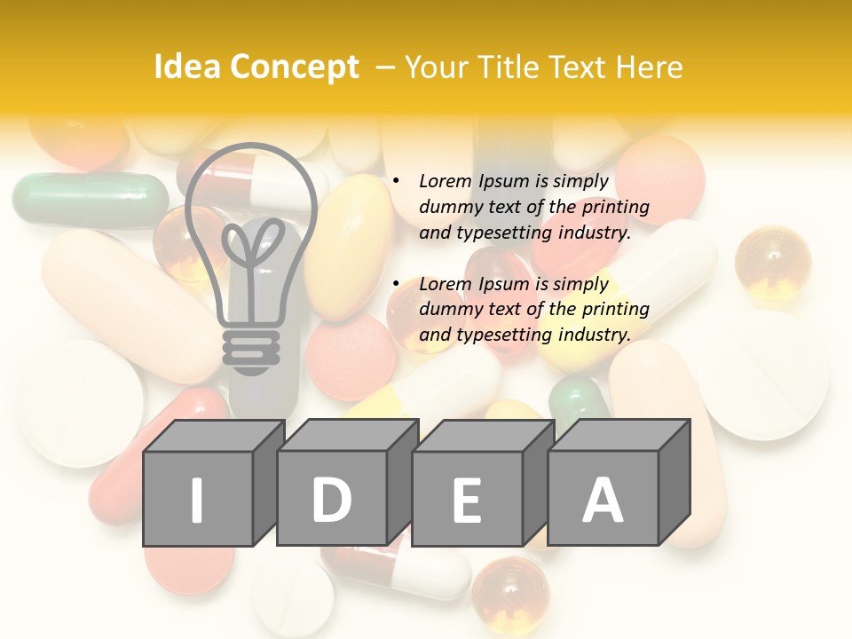 Treatment Narcotic Yellow PowerPoint Template