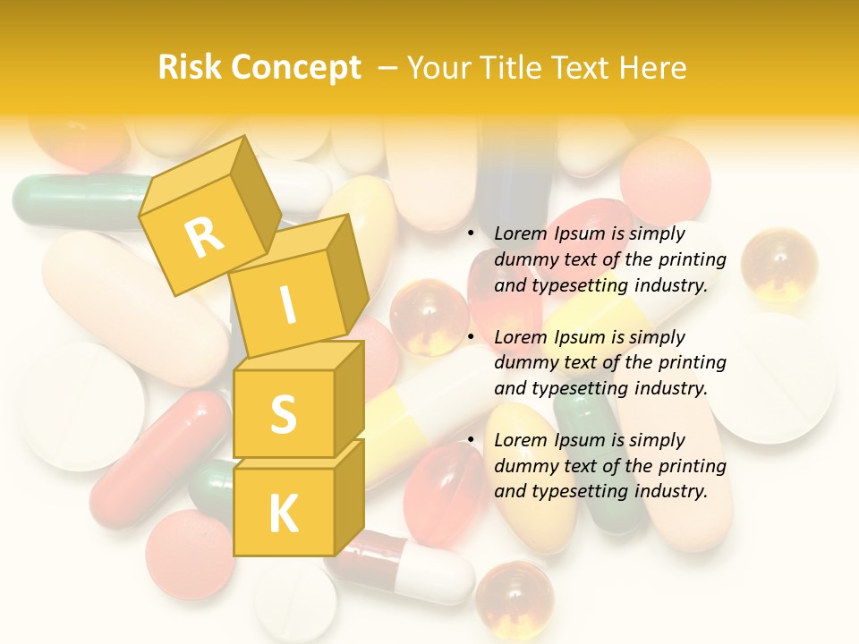 Treatment Narcotic Yellow PowerPoint Template