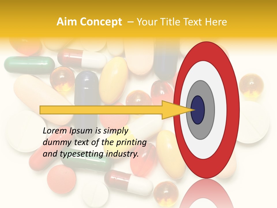 Treatment Narcotic Yellow PowerPoint Template