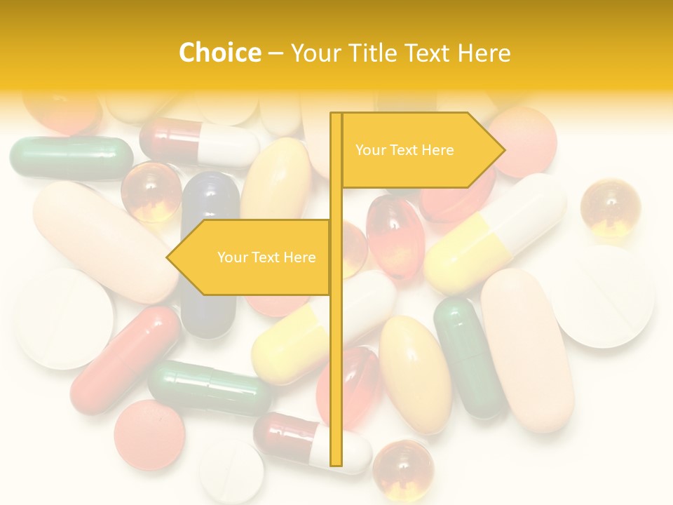 Treatment Narcotic Yellow PowerPoint Template