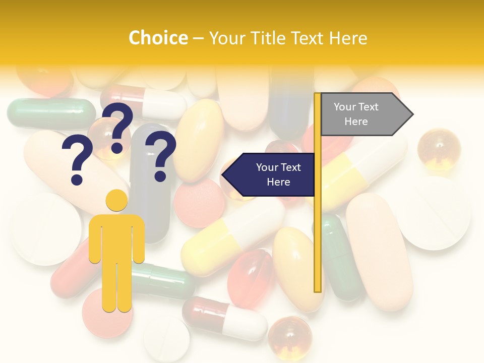 Treatment Narcotic Yellow PowerPoint Template