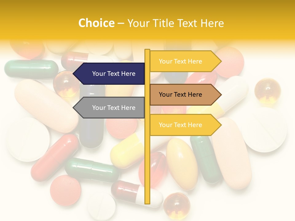 Treatment Narcotic Yellow PowerPoint Template