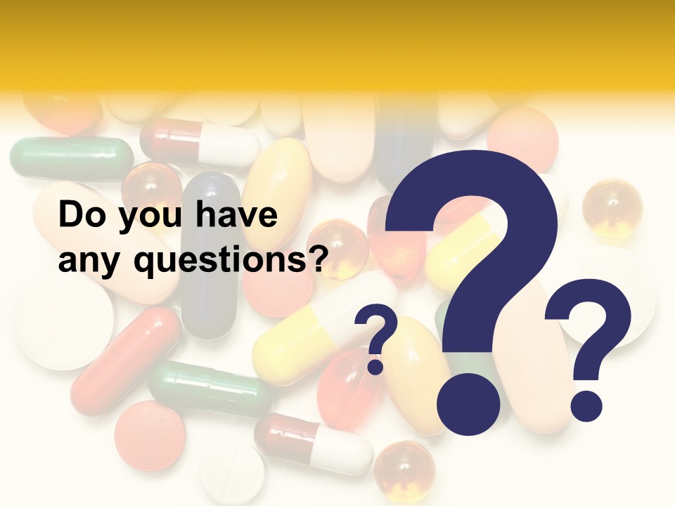 Treatment Narcotic Yellow PowerPoint Template