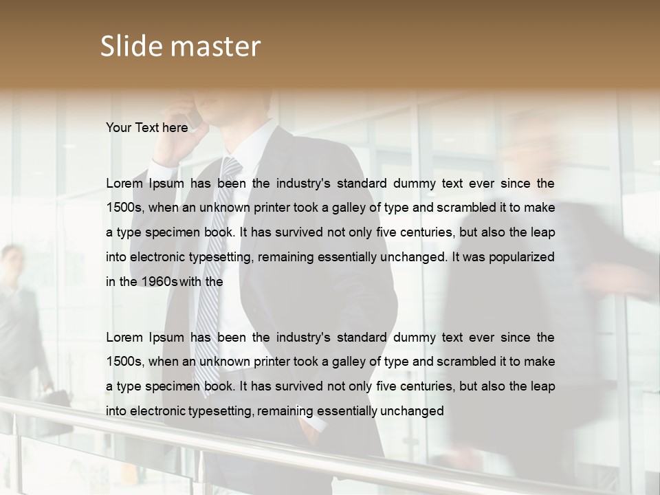 Caucasian People Associate PowerPoint Template