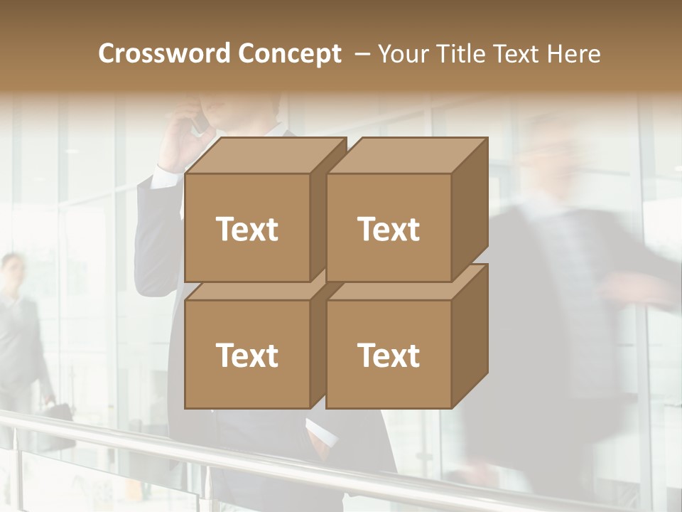 Caucasian People Associate PowerPoint Template