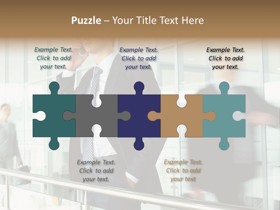 Caucasian People Associate PowerPoint Template