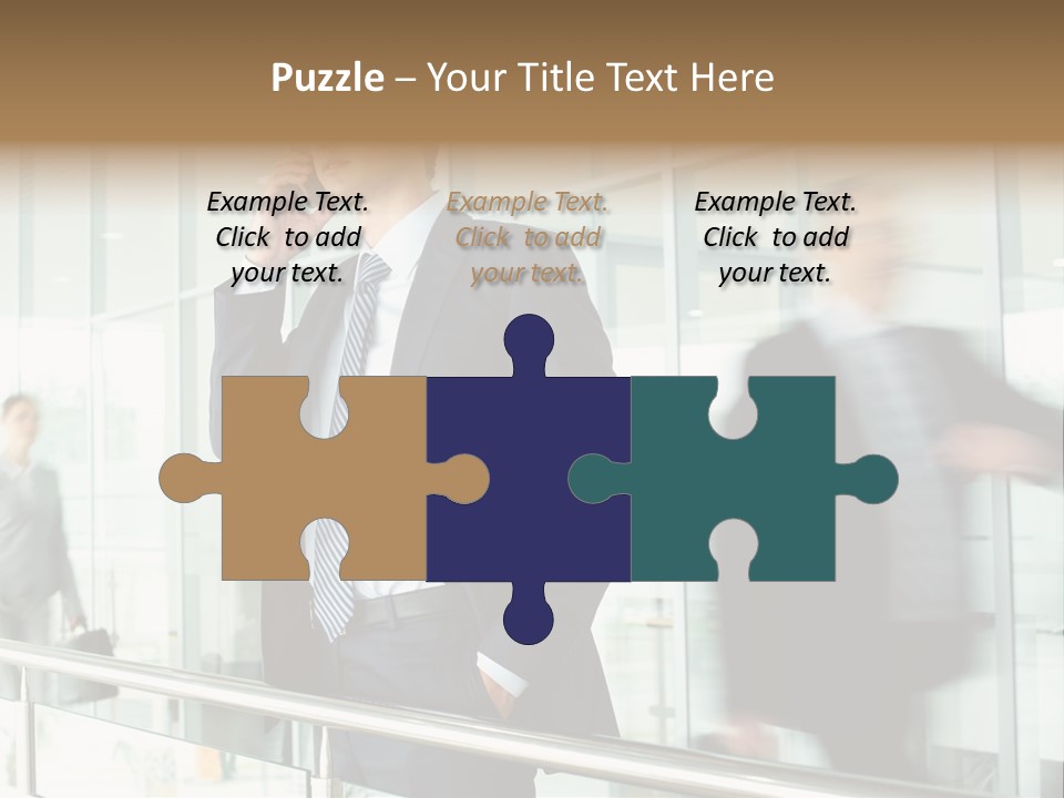 Caucasian People Associate PowerPoint Template