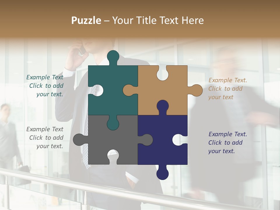 Caucasian People Associate PowerPoint Template