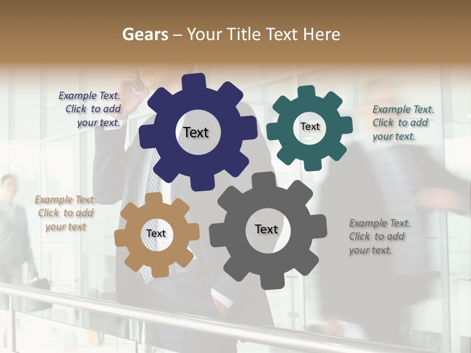 Caucasian People Associate PowerPoint Template