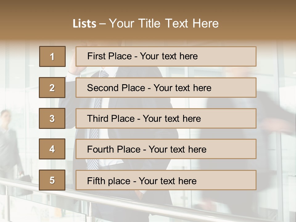 Caucasian People Associate PowerPoint Template