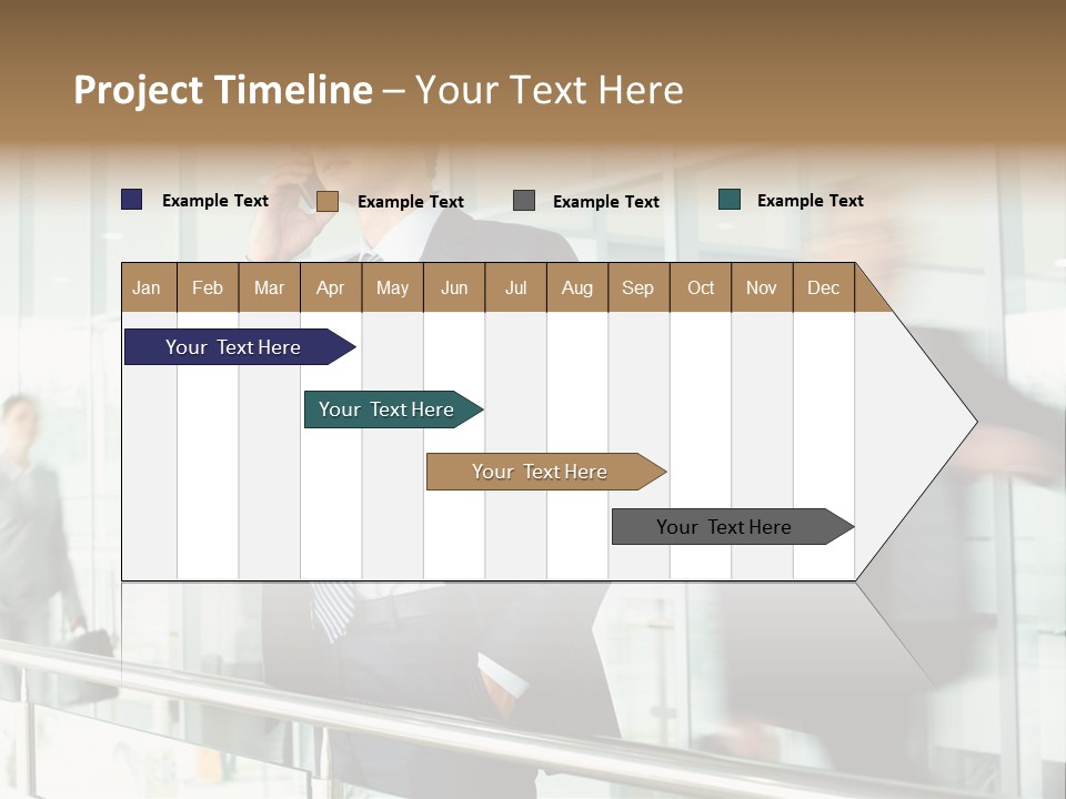 Caucasian People Associate PowerPoint Template