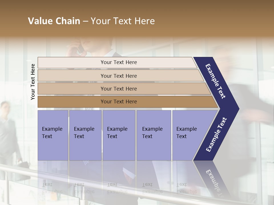 Caucasian People Associate PowerPoint Template