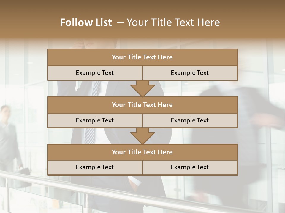 Caucasian People Associate PowerPoint Template