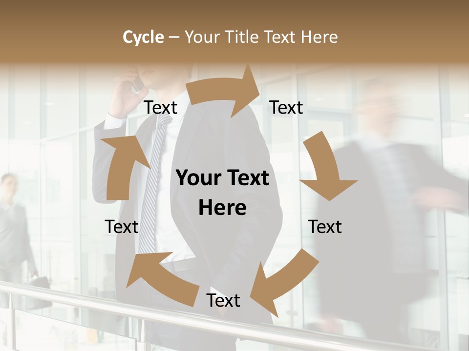 Caucasian People Associate PowerPoint Template