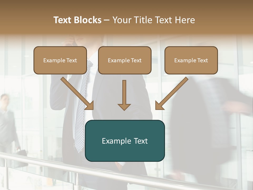 Caucasian People Associate PowerPoint Template