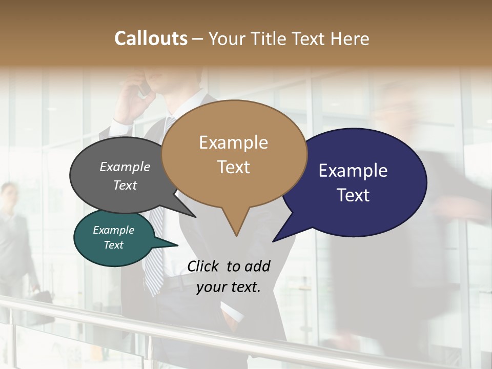 Caucasian People Associate PowerPoint Template