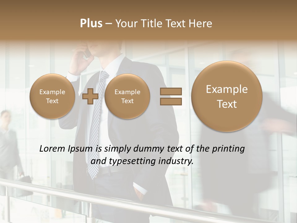 Caucasian People Associate PowerPoint Template