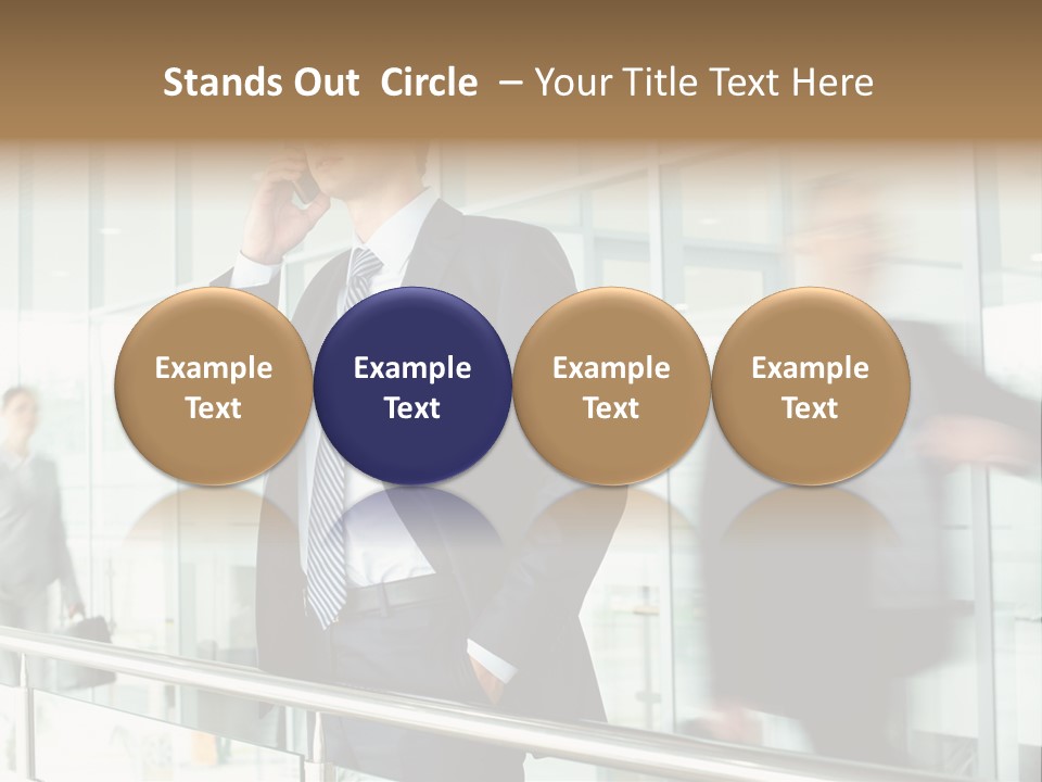 Caucasian People Associate PowerPoint Template