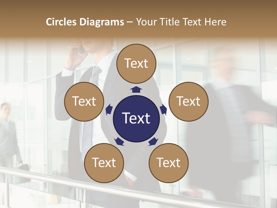 Caucasian People Associate PowerPoint Template