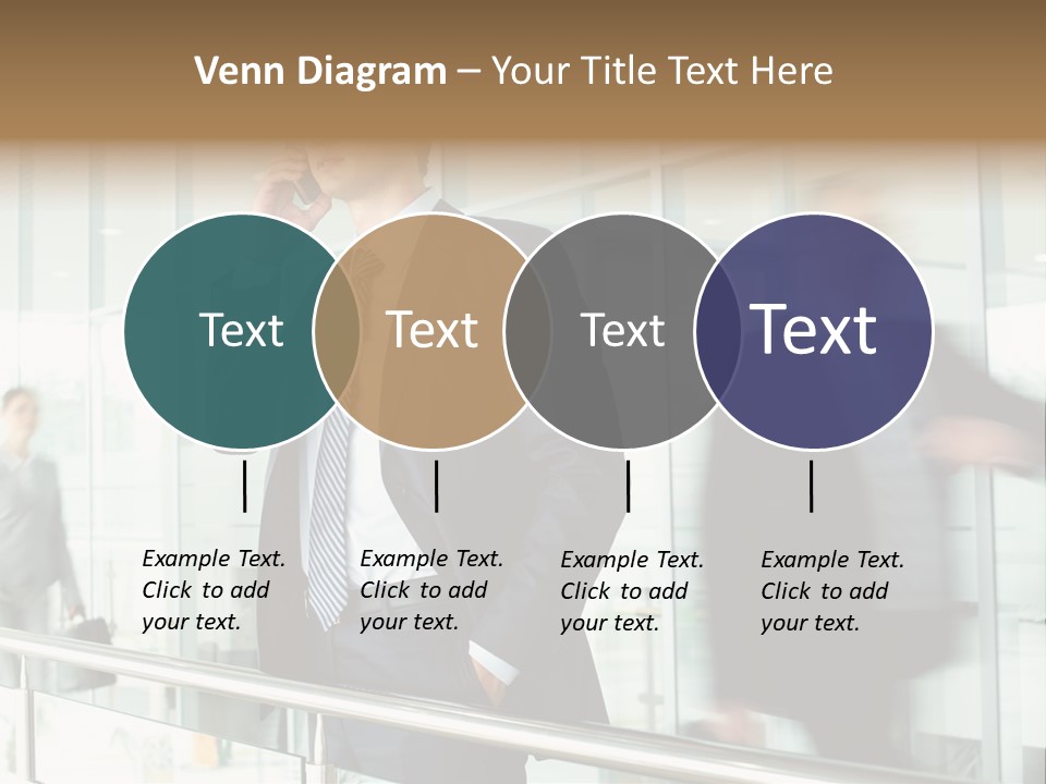 Caucasian People Associate PowerPoint Template