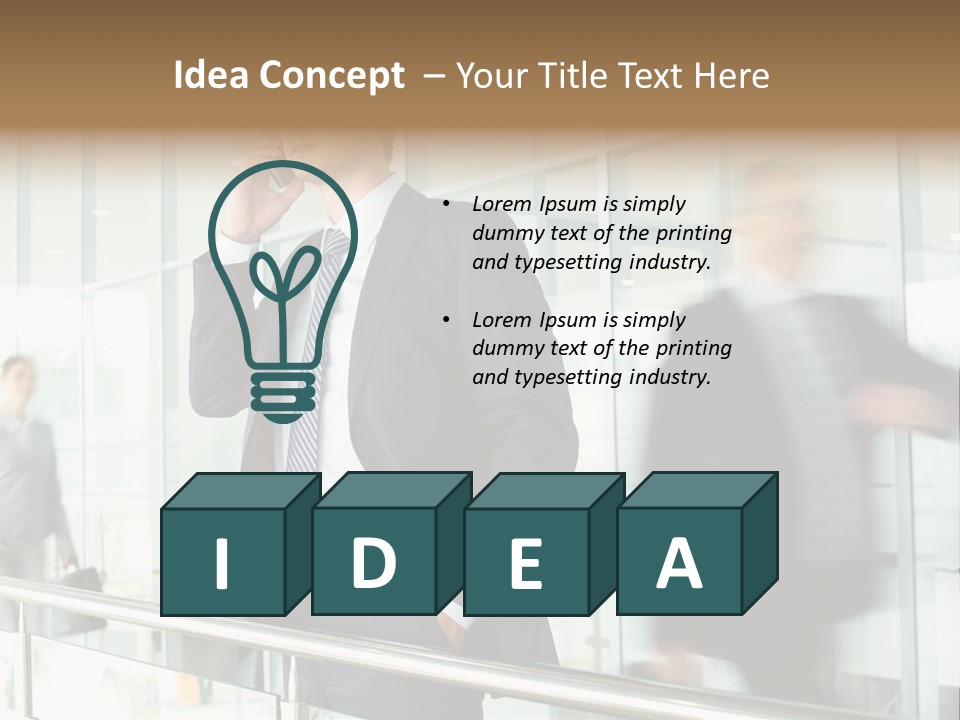 Caucasian People Associate PowerPoint Template