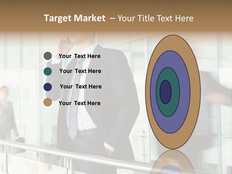 Caucasian People Associate PowerPoint Template