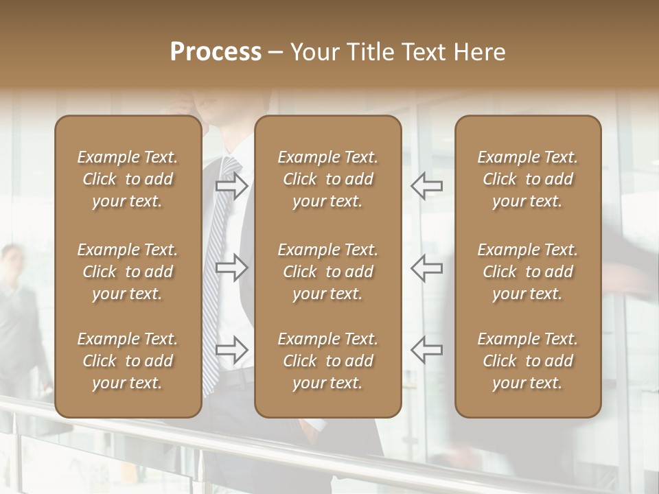 Caucasian People Associate PowerPoint Template
