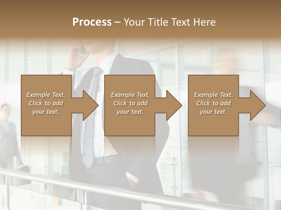 Caucasian People Associate PowerPoint Template