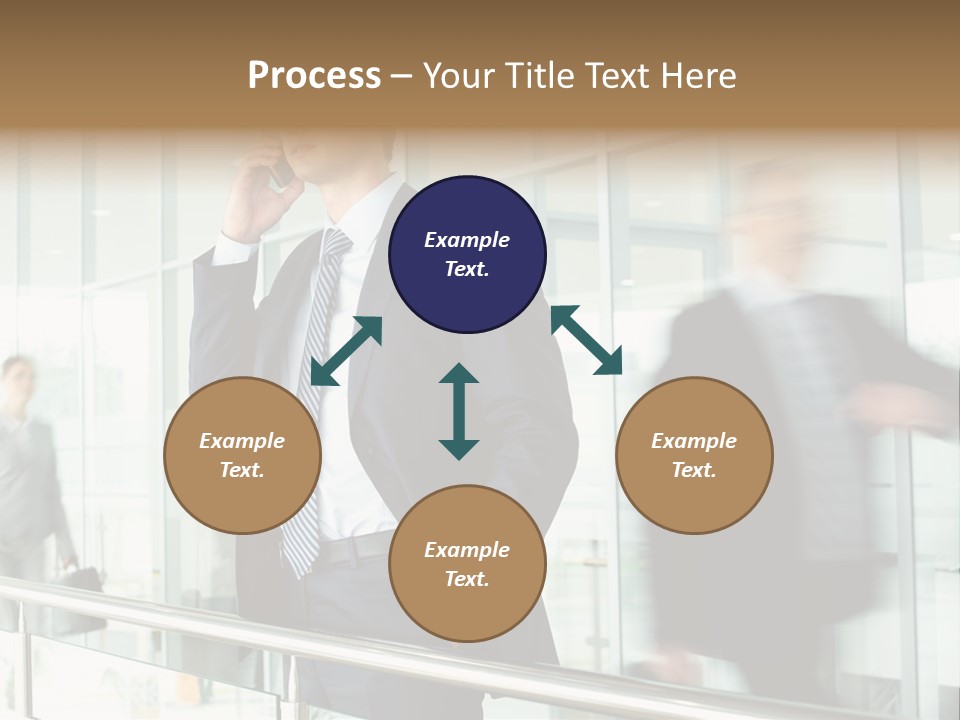 Caucasian People Associate PowerPoint Template