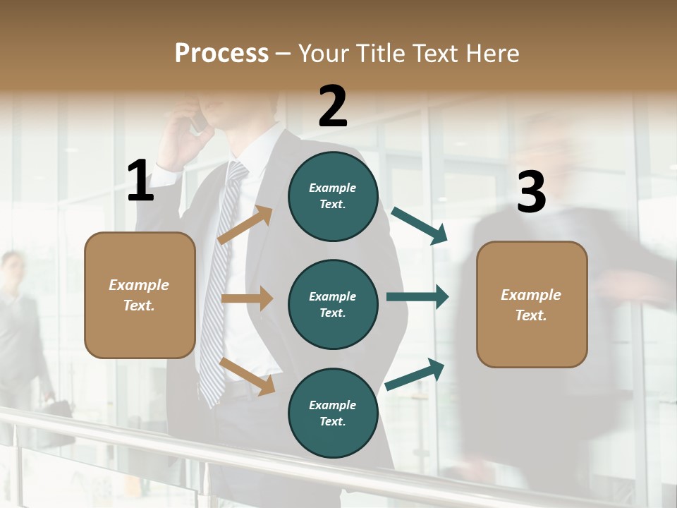 Caucasian People Associate PowerPoint Template