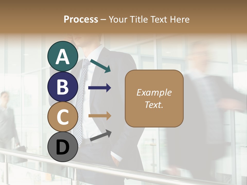 Caucasian People Associate PowerPoint Template