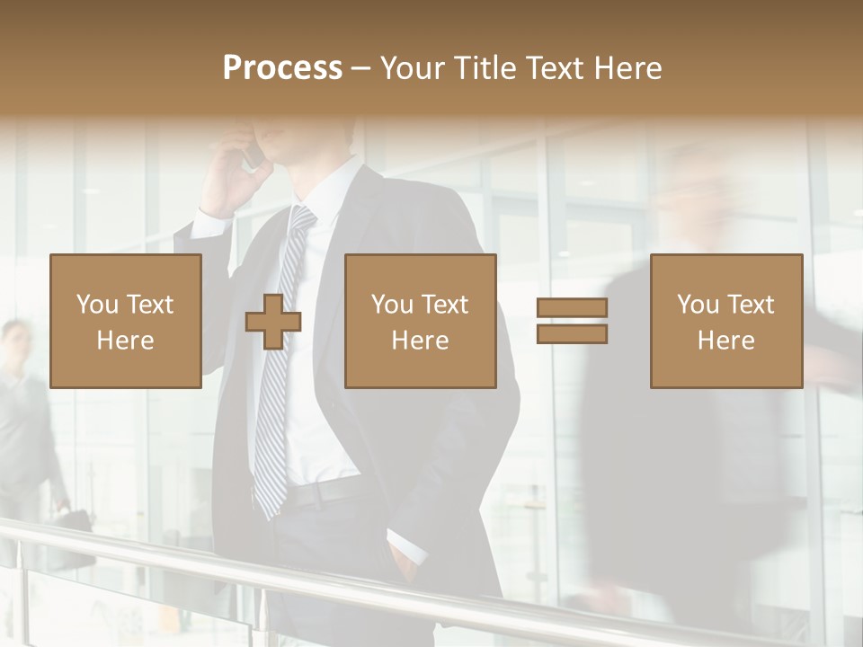 Caucasian People Associate PowerPoint Template