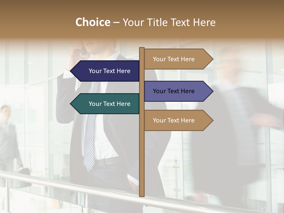 Caucasian People Associate PowerPoint Template