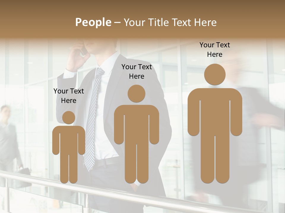 Caucasian People Associate PowerPoint Template