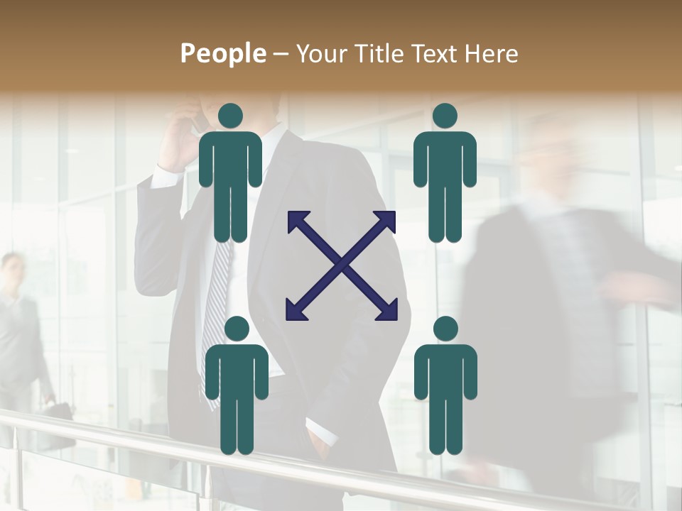 Caucasian People Associate PowerPoint Template