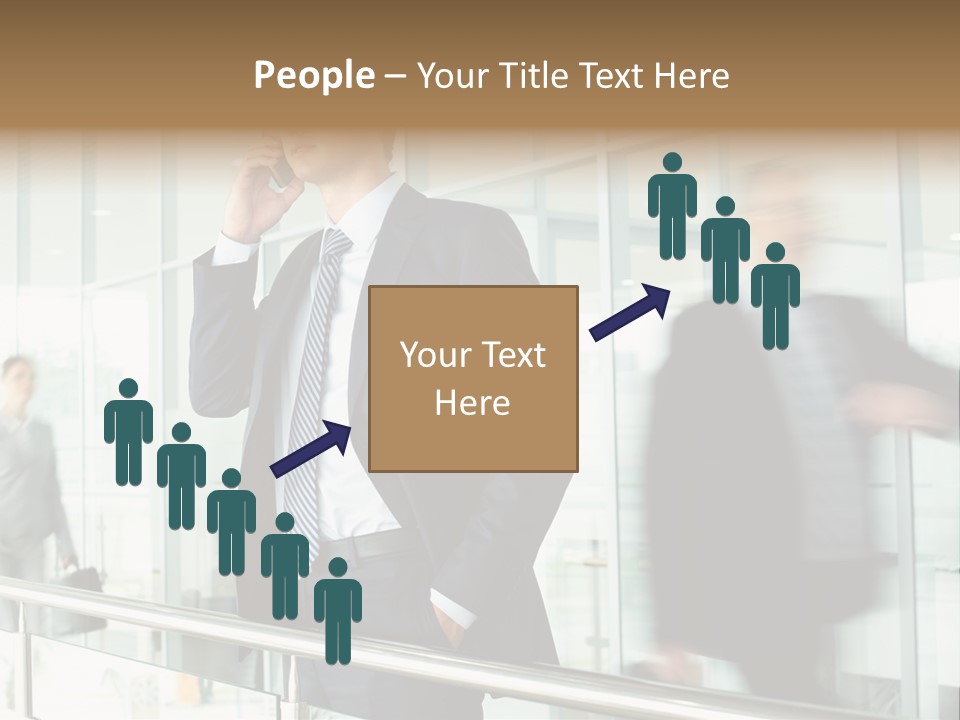 Caucasian People Associate PowerPoint Template