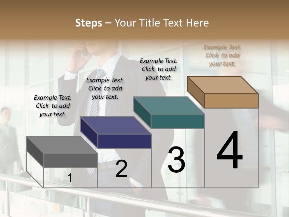 Caucasian People Associate PowerPoint Template