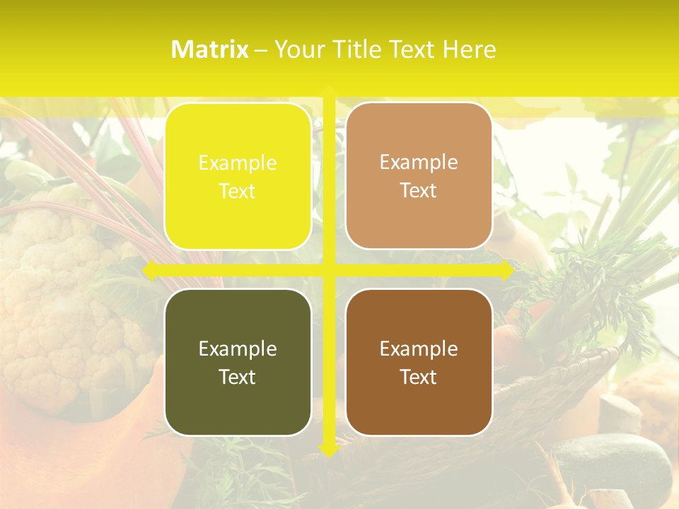 Basket Orange Herb PowerPoint Template