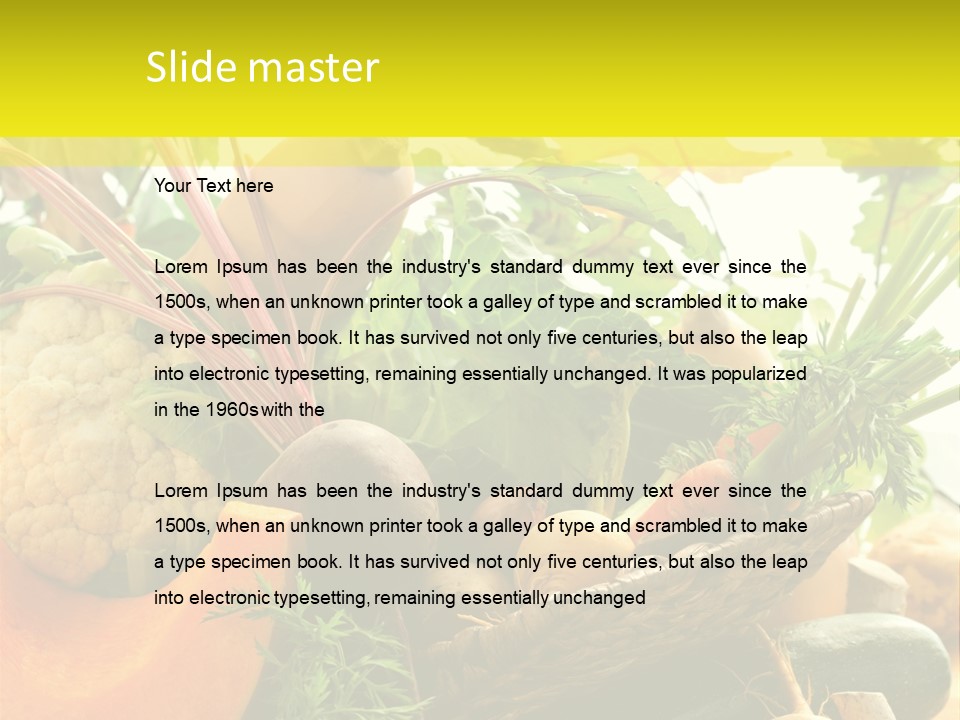 Basket Orange Herb PowerPoint Template