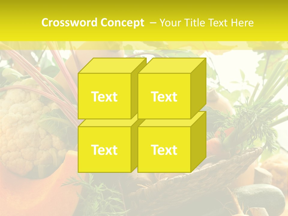 Basket Orange Herb PowerPoint Template