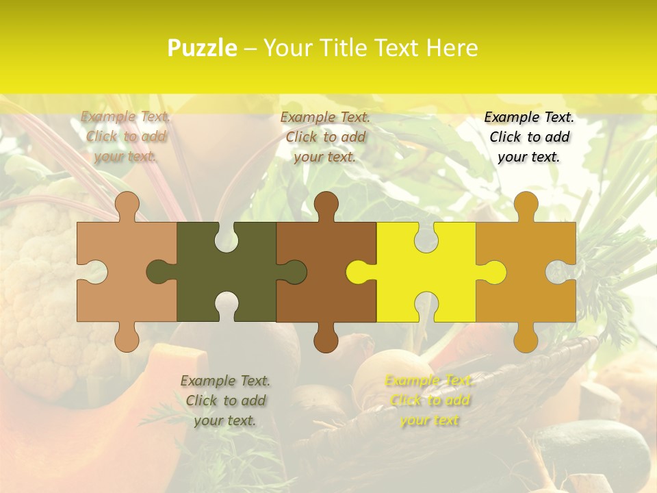 Basket Orange Herb PowerPoint Template