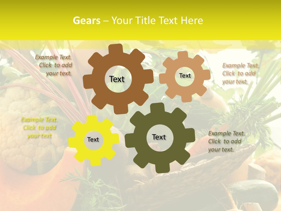 Basket Orange Herb PowerPoint Template