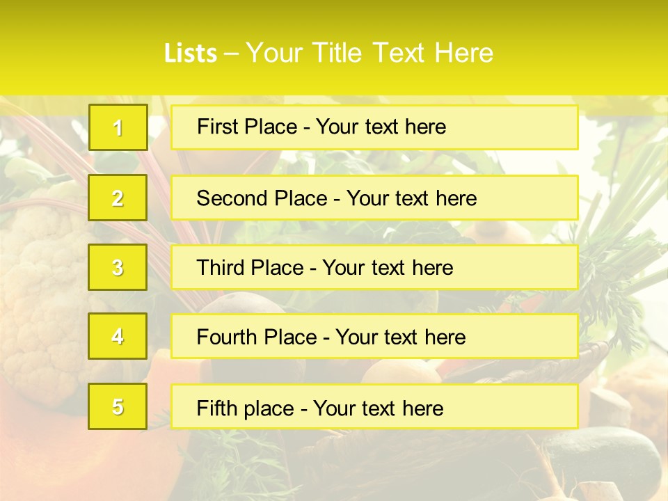 Basket Orange Herb PowerPoint Template
