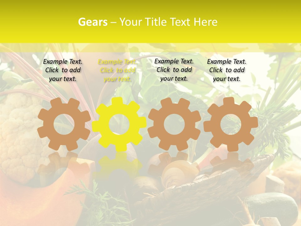 Basket Orange Herb PowerPoint Template