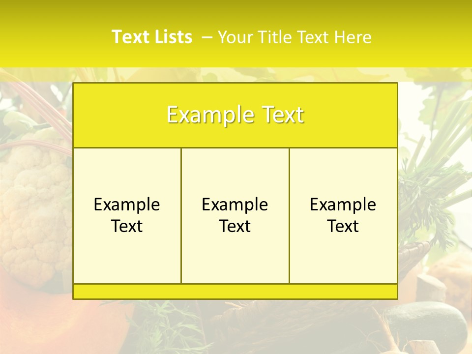 Basket Orange Herb PowerPoint Template
