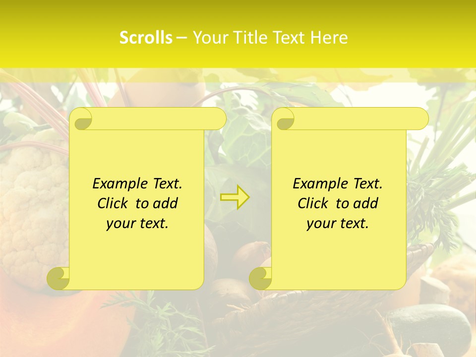Basket Orange Herb PowerPoint Template